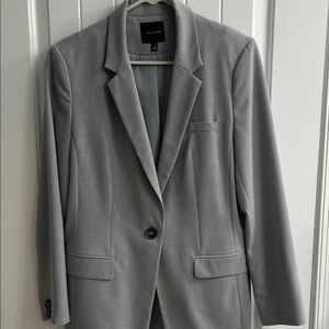 The Limited Light Gray Women's Single-Button Blazer